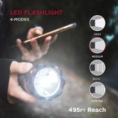 LED Flashlight + emergency car jump starter + Battery 8000 / 15000 mAh