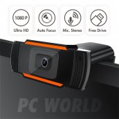 Webcam FULL HD 1080p - USB 2.0 con soporte universal