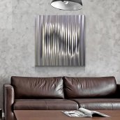Moderné obrazy na stenu do bytu - Kovové (hliník) - LED podsvietené RGB 20 farieb - Pásy 50x50cm