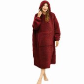 Manta de televisión con capucha y bolsillo tipo canguro para casa - Cómoda manta sudadera con mangas