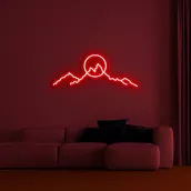 Letrero de neón LED de luz en la pared 3D - MONTAÑAS 75 cm