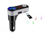 Multifunction FM transmitter with Bluetooth handsfree + 2x USB charger + 1x Micro SD card slot and MP3/WMA decoder