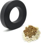 Chainlink fence PVC strips - Mesh fence filling flexible shielding slats (tape) - 50m roll - Black