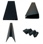 Plastová výplň pletiva a panelov z PVC lišty - 3D pásy do plotov Sivá farba