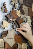 Alfinetes com eventos especiais 12 pcs em mapas de madeira