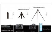 Lionsa súmáil mhóibíleach - lionsa guthán póca telephoto 60x súmáil ó 5m - le haghaidh smartphone le tripod