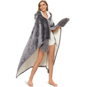 Sudadera/manta de pingüino - Manta de televisión con capucha original de forro polar para mujeres y niños 150 x 120 cm