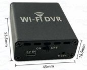 Mikro miniatűr lyukkamera FULL HD 90°-os szög + audio - Wifi DVR modul az élő monitorozáshoz