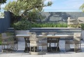 Garden dining set modern and luxury - Outdoor table for 6 people for the terrace - Galot
