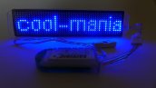 Faixa LED flexível controlada via bluetooth por aplicativo móvel - azul 3,5 x 15 cm
