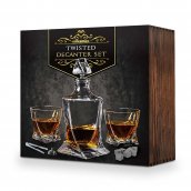 Conjunto de jarra de uísque (álcool) - 2 xícaras + 9 pedras de gelo e acessórios