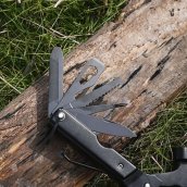 Ensemble marteau/hache multifonction - Kit d'outils de survie 17 en 1 + couteau/pince/tournevis/scie