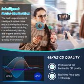 Bežični mikrofon (mic) za mobitel sa odašiljačem - USB-C + Rasvjeta + futrola za punjenje