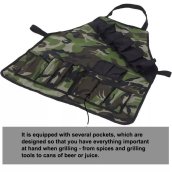 Avental camuflado para churrasco - Avental camuflado militar (tático) para mestre de churrasco com bolsos