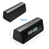 Kamera v budíku - Budík s kamerou FULL HD s Wifi + detekcia pohybu + nočné videnie 6 IR LED