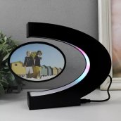 Moldura flutuante para fotos - molduras de vidro flutuantes magnéticas com iluminação de cores RGB