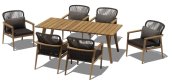 Outdoor table and chairs - Garden dining set for 6 people for the terrace / garden - Konu