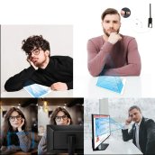 Студенческий комплект: 8-мм мини-камера Wi-Fi P2P с точечным отверстием и разрешением Full HD с фокусировкой на тексте + шпионский наушник