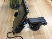 Držač za mobilne uređaje u automobilu - Automatski Qi bežični + infracrveni senzor i okretni jastučić od 360 °