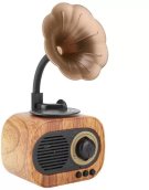 Bluetooth radio receiver - retro vintage wooden design with Bluetooth + FM/AM radio/AUX/USB disk/Micro SD