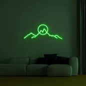 Letrero de neón LED de luz en la pared 3D - MONTAÑAS 75 cm