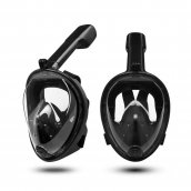 Maschera Integrale Da Snorkeling Con Supporto Per Fotocamera Rimovibile, Visione Panoramica 180°, Antiappannamento, In Silicone Medicale, Taglie S/M E L/XL Per Adulti E Bambini.