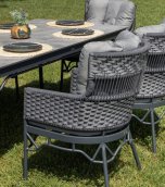 Garden furniture - Outdoor Set of elegant dining table + chairs for 6 people - Radeon