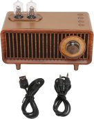 Retro rádio - Drevené vintage rádio s Bluetooth + FM/AM rádio / AUX / USB disk / Micro SD