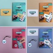 Tarjeta de visita electrónica NFC: toque las tarjetas telefónicas para obtener llaves como colgante/tarjeta - SOCIAL TAP