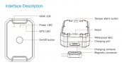 Vehicle tracker gps locator waterproof IP67 with magnet + battery capacity 6000 mAh + voice monitoring