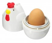 माइक्रोवेव एग कुकर 1 पीस - मिनी पोर्टेबल इंस्टेंट एग कुकर - HEN