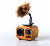 Bluetooth radio gramophone retro imitation with Bluetooth + FM/AM radio/AUX/USB disk/Micro SD