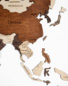 Mapa del mundo 3D en la pared - mapa de madera 100 cm x 60 cm
