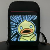 Mochila inteligente LED, animación programable o texto con pantalla LED 24x24cm (control a través de teléfono inteligente)