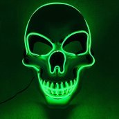 Máscara LED SKULL - verde