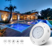 Vodotesne led svetlo do bazena biele 3000K s IP68 osvetlenie pre bazény 24W