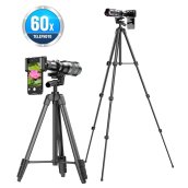 Teleobjektiv za mobilni telefon 60x zoom s držačem i podesivim stativom 43 - 137 mm