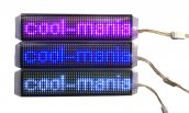 Faixa LED flexível controlada via bluetooth por aplicativo móvel - azul 3,5 x 15 cm