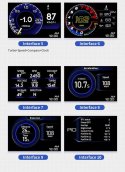HUD displays for car (OBD + GPS) - Accelerometer 9 types of different display