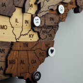 Alfinetes com eventos especiais 12 pcs em mapas de madeira