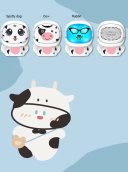 Speaker for children with a changing face - Small portable wireless bluetooth 3W - White
