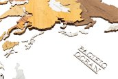 Большая деревянная карта мира 4D - Большие настенные карты из дерева 300x150см - ОРИГИНАЛ