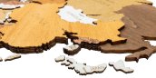 Большая деревянная карта мира 4D - Большие настенные карты из дерева 300x150см - ОРИГИНАЛ