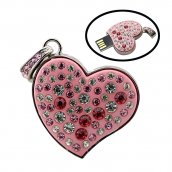 USB-Juwel Herz mit Pin-Diamanten