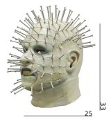 Маска для асобы Hellraiser / Pinhead - для дзяцей і дарослых на Хэлоўін ці карнавал