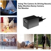 Kamera v USB nabíjačke - USB adaptér s Wifi / P2P (app iOS / Android) + detekcia pohybu