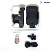 Držač za mobilne uređaje u automobilu - Automatski Qi bežični + infracrveni senzor i okretni jastučić od 360 °