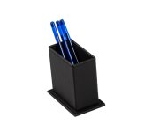 Conjunto de escritório em couro - conjunto de mesa - cor preta 12 acessórios
