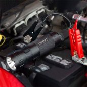 LED Flashlight + emergency car jump starter + Battery 8000 / 15000 mAh
