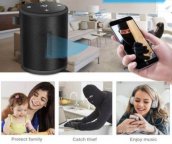 Espião da câmera do alto-falante Wifi + resolução 4K + detecção de movimento + alto-falante Bluetooth